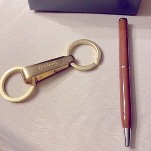 Coach Valet Keychain and Pen Set